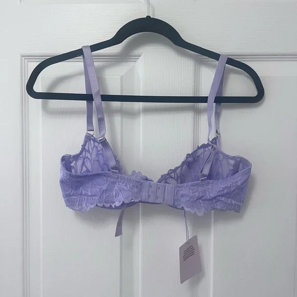 Savage Not Sorry Unlined Lace Balconette Bra in Lavender - Picture 6 of 7
